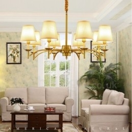 Candelabru metalic integrat Rustic Lodge cu 8 lumini