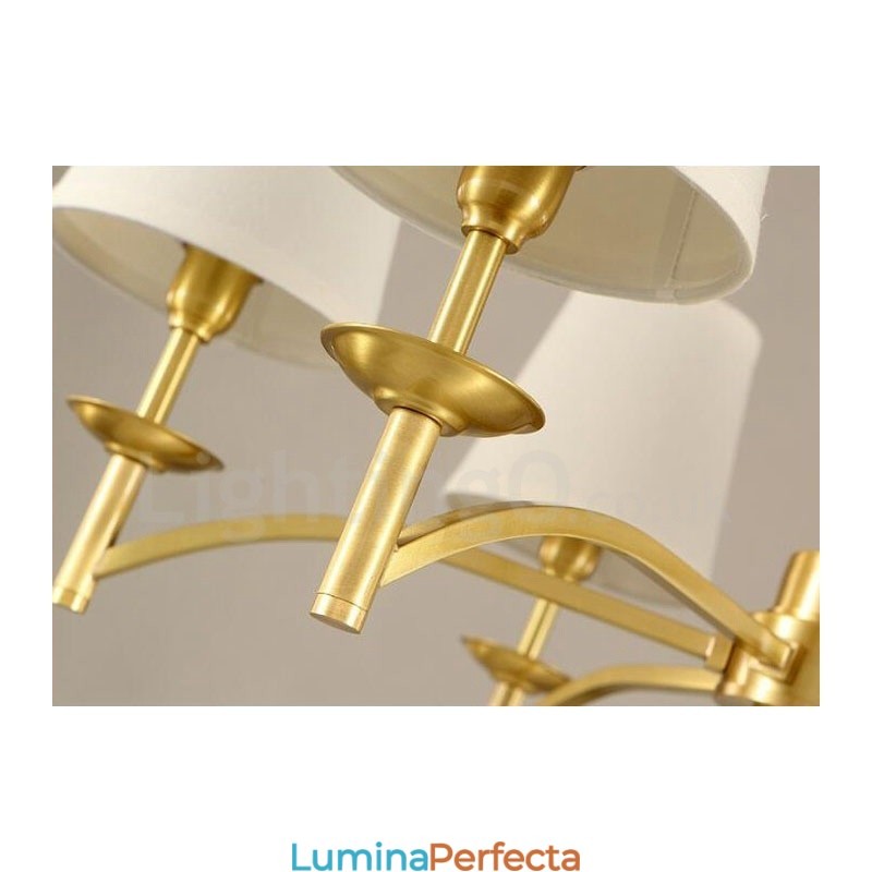 Candelabru metalic integrat Rustic Lodge cu 8 lumini