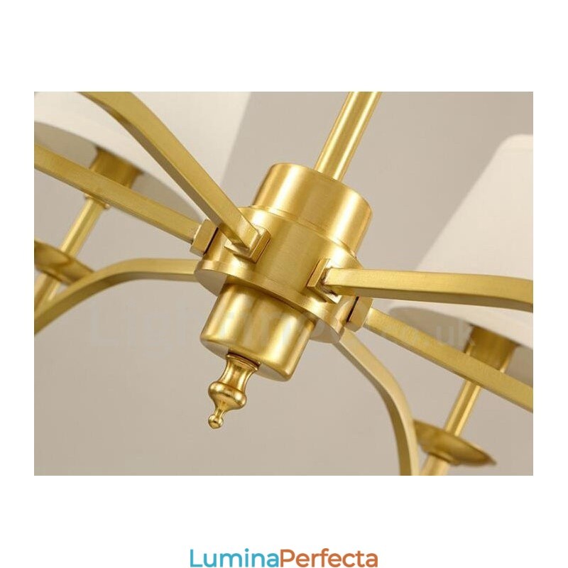 Candelabru metalic integrat Rustic Lodge cu 8 lumini