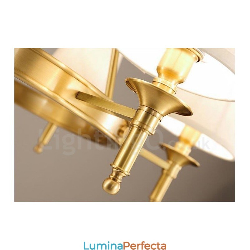 Candelabru din cupru metal integrat cu 3 lumini rustic Lodge