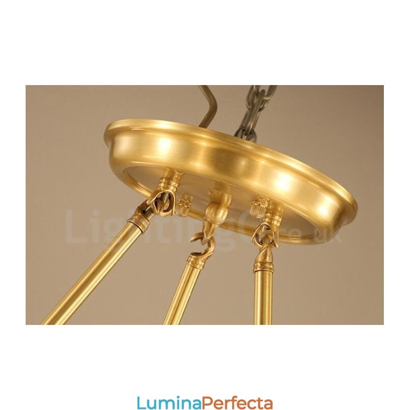 Candelabru din cupru metal integrat cu 3 lumini rustic Lodge