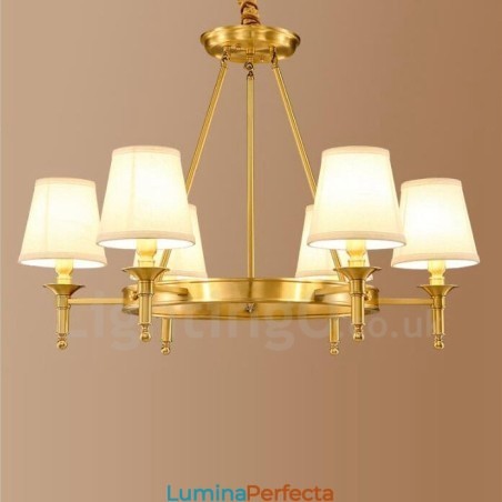 Candelabru metalic integrat Rustic Lodge cu 6 lumini Candelabru metalic integrat Rustic Lodge cu 6 lumini
