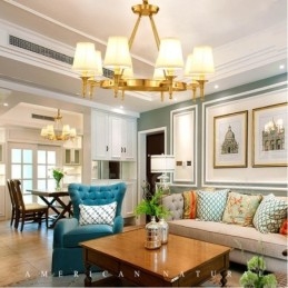 Candelabru metalic integrat Rustic Lodge cu 8 lumini