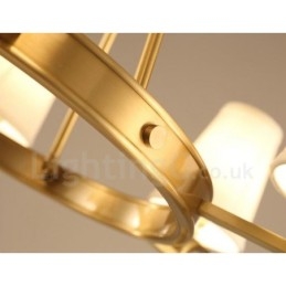 Candelabru metalic integrat Rustic Lodge cu 8 lumini