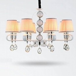 Candelabru din țesătură 8 lumini Lampă de calitate superioară Inel de argint cu jad alb