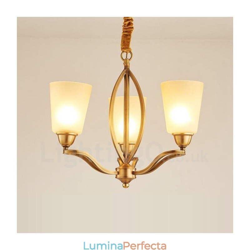 Candelabru din cupru metal integrat cu 3 lumini rustic Lodge