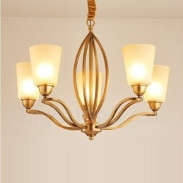Candelabru metalic integrat Rustic Lodge cu 5 lumini