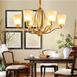 Candelabru metalic integrat Rustic Lodge cu 6 lumini