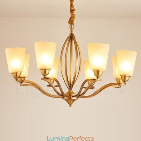 Candelabru metalic integrat Rustic Lodge cu 8 lumini Candelabru metalic integrat Rustic Lodge cu 8 lumini