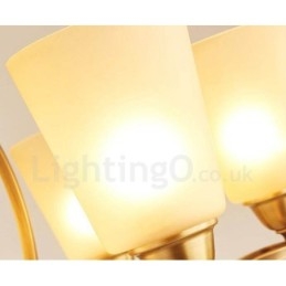 Candelabru metalic integrat Rustic Lodge cu 8 lumini