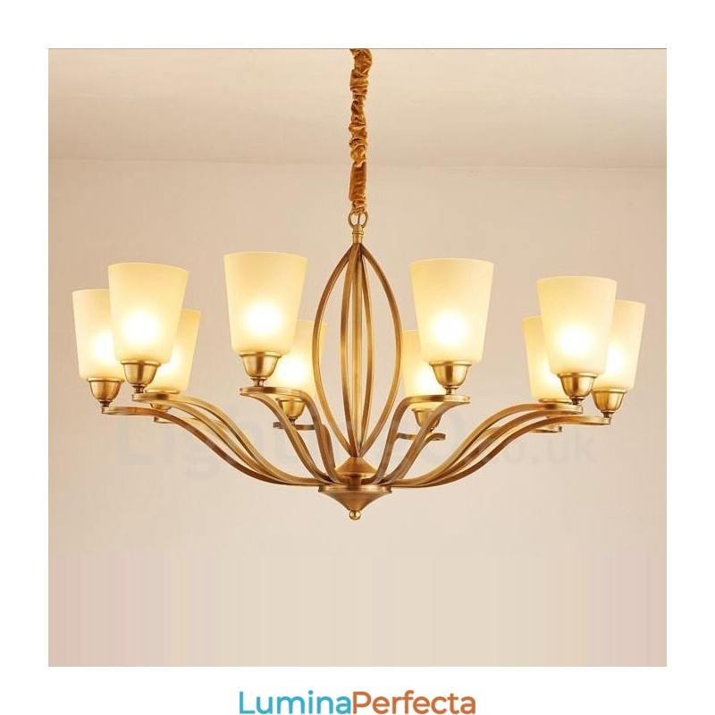 10 Lumini Rustic Lodge Candelabru Metal Integrat