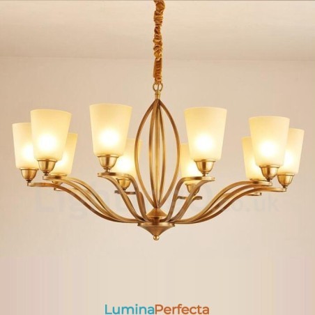 10 Lumini Rustic Lodge Candelabru Metal Integrat 10 Lumini Rustic Lodge Candelabru Metal Integrat