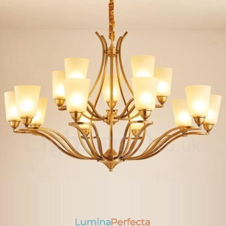 15 Light Rustic Lodge Candelabru metalic integrat 15 Light Rustic Lodge Candelabru metalic integrat