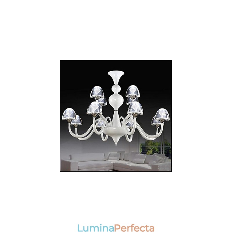 Pandantiv ciupercă de cristal modern, minimalist, creativ, 8+4