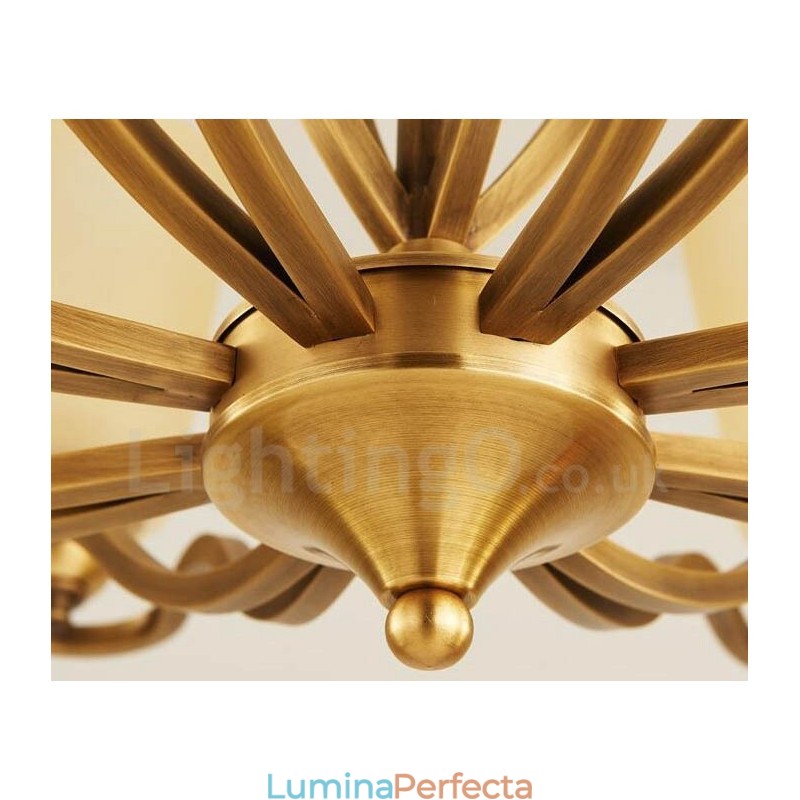 15 Light Rustic Lodge Candelabru metalic integrat