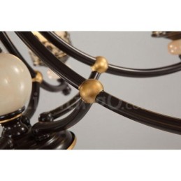 Candelabru din metal tradițional clasic integrat cu 3 lumini