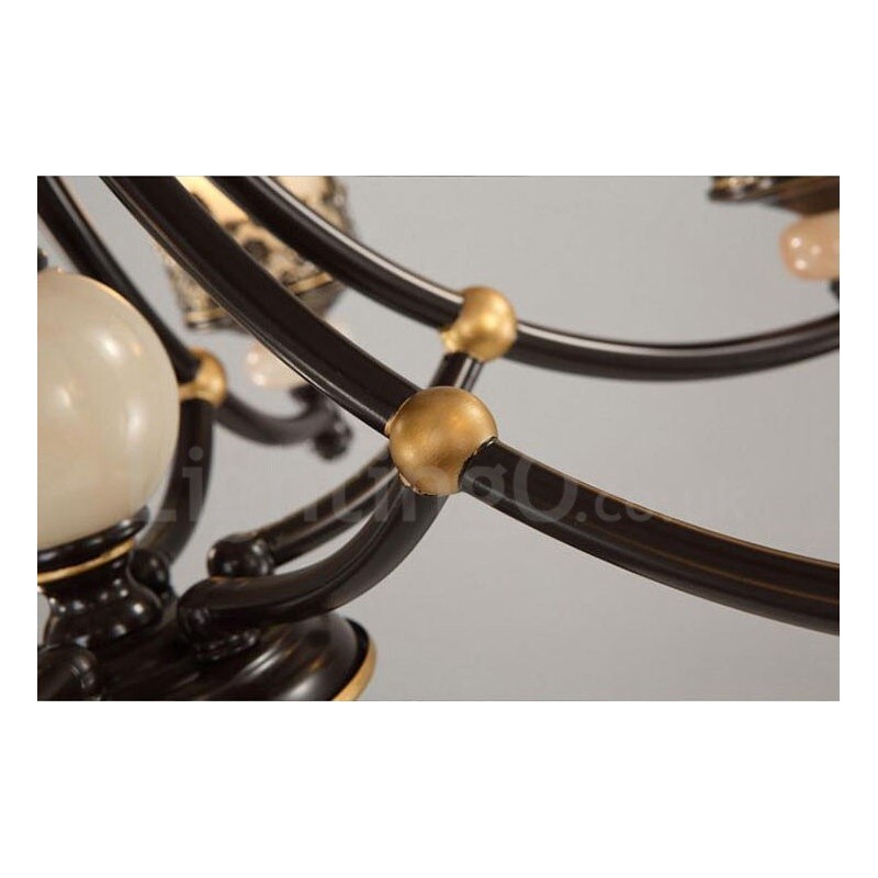 Candelabru din metal tradițional clasic integrat cu 3 lumini