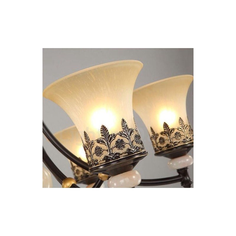 Candelabru din metal tradițional clasic integrat cu 3 lumini