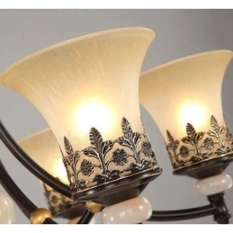 Candelabru din metal tradițional clasic integrat cu 6 lumini