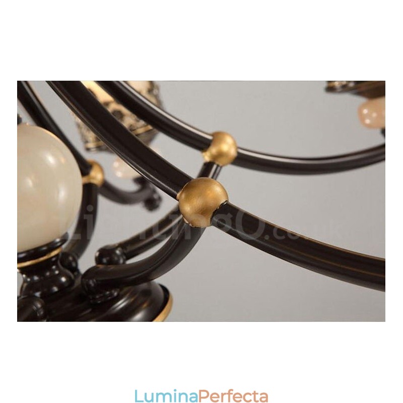 Candelabru din metal tradițional clasic integrat cu 8 lumini