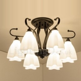 Candelabru integrat 6 Lumini Rustic Lodge