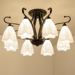 Candelabru integrat 8 Light Rustic Lodge