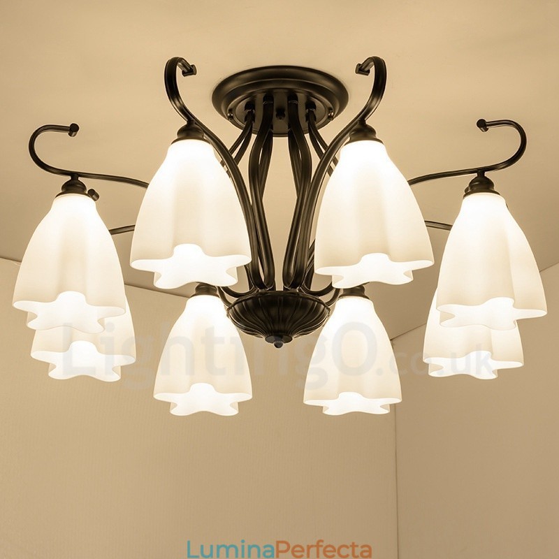 Candelabru integrat 8 Light Rustic Lodge