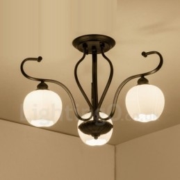 Candelabru Integrat Rustic Lodge cu 3 Lumini
