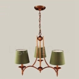 Candelabru metalic integrat Rustic Lodge cu 3 lumini
