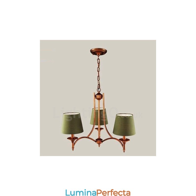 Candelabru metalic integrat Rustic Lodge cu 3 lumini