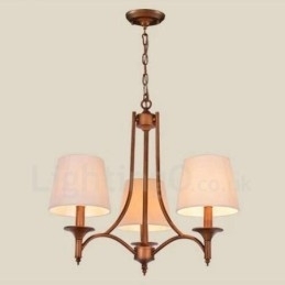 Candelabru metalic integrat Rustic Lodge cu 3 lumini