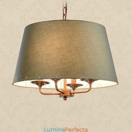 Candelabru metalic integrat Rustic Lodge cu 4 lumini Candelabru metalic integrat Rustic Lodge cu 4 lumini