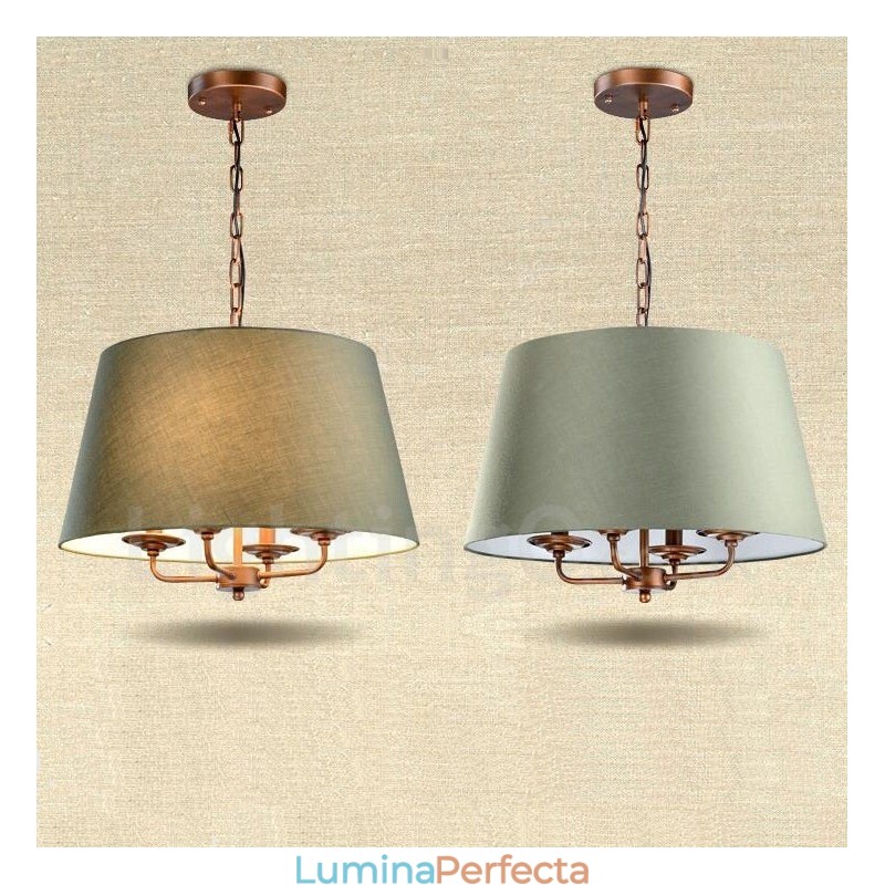 Candelabru metalic integrat Rustic Lodge cu 4 lumini