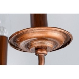 Candelabru metalic integrat Rustic Lodge cu 4 lumini