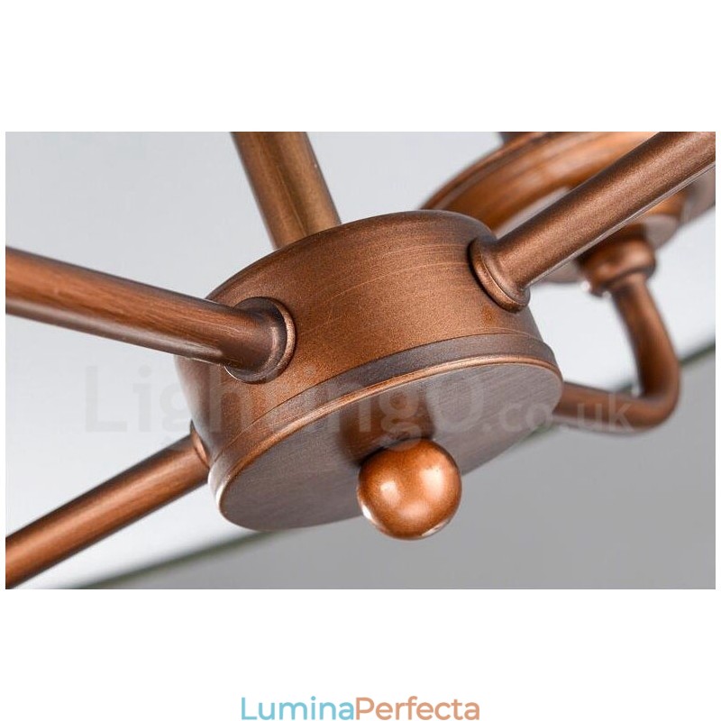 Candelabru metalic integrat Rustic Lodge cu 4 lumini