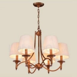 Candelabru metalic integrat Rustic Lodge cu 6 lumini