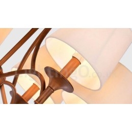 Candelabru metalic integrat Rustic Lodge cu 6 lumini