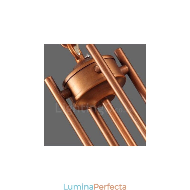 Candelabru metalic integrat Rustic Lodge cu 6 lumini