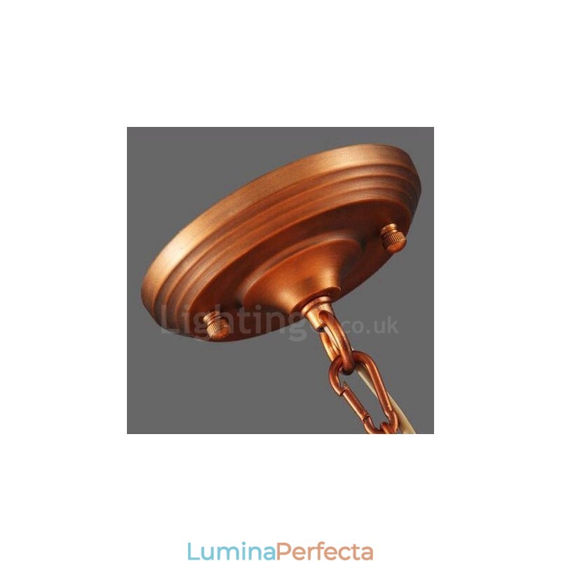 Candelabru metalic integrat Rustic Lodge cu 6 lumini