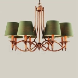 Candelabru metalic integrat Rustic Lodge cu 8 lumini