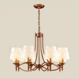 Candelabru metalic integrat Rustic Lodge cu 8 lumini