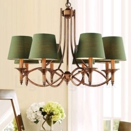 Candelabru metalic integrat Rustic Lodge cu 8 lumini