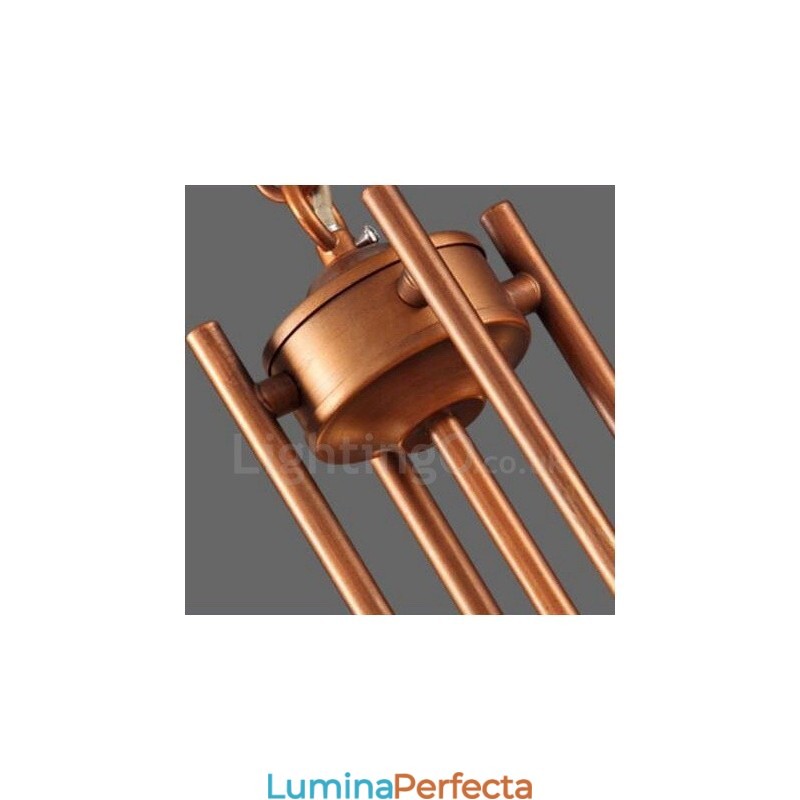 Candelabru metalic integrat Rustic Lodge cu 8 lumini