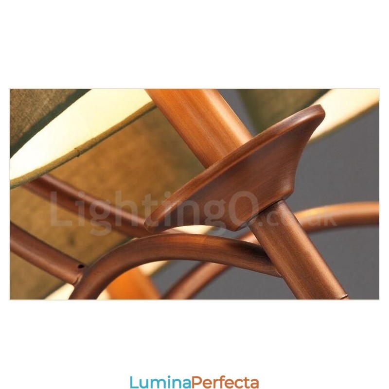 Candelabru metalic integrat Rustic Lodge cu 8 lumini