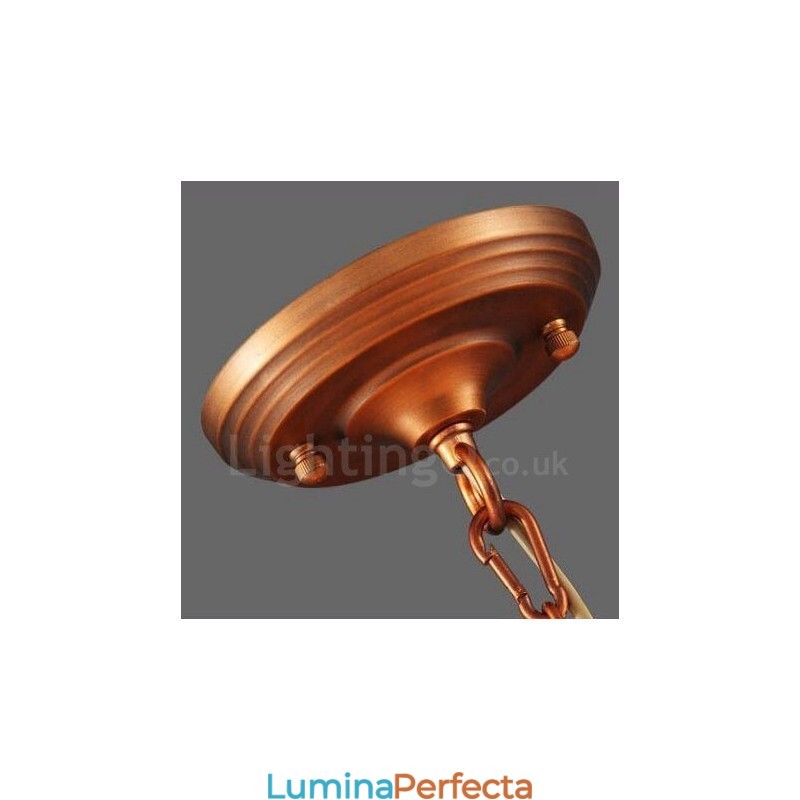 Candelabru metalic integrat Rustic Lodge cu 8 lumini