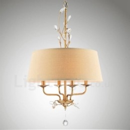 Candelabru metalic integrat Rustic Lodge cu 4 lumini