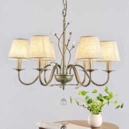 Candelabru metalic integrat Rustic Lodge cu 6 lumini