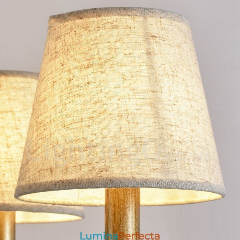 Candelabru metalic integrat Rustic Lodge cu 6 lumini