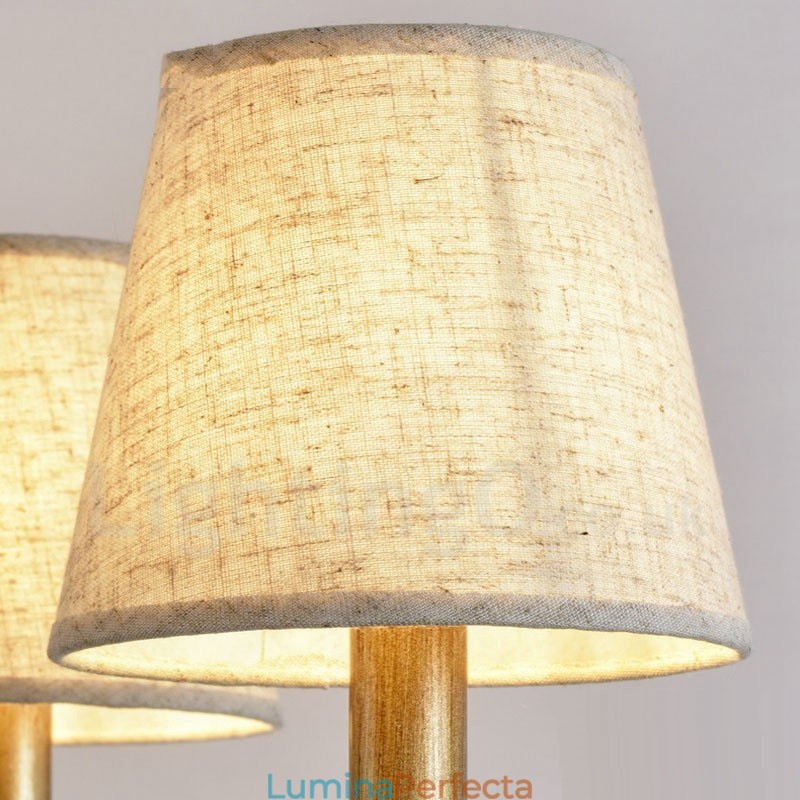 Candelabru metalic integrat Rustic Lodge cu 8 lumini
