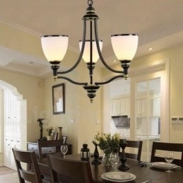 Candelabru metalic integrat Rustic Lodge cu 3 lumini
